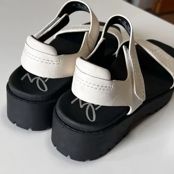 ZODIAC "Bailey" White Leather Platform Sandals Size 9 - Picture 3 of 7